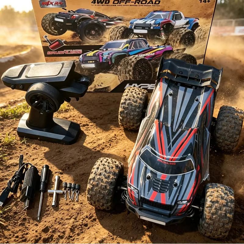 Rc Hobby Grade Monster Truck - MJX Hyper Go 16210 1/16 Ciemnoszary