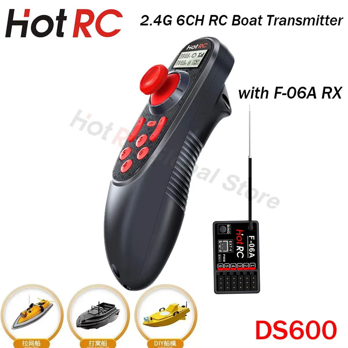 Rc Hobby Shops - HOTRC DS600 6CH 6-kanałowy ekran LCD
